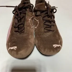 Brown and pink puma top
